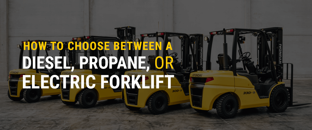 How to Choose Between a Diesel, Propane, or Electric Forklift