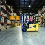 Forklift in Warehouse