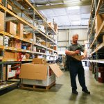 Man working in a warehouse