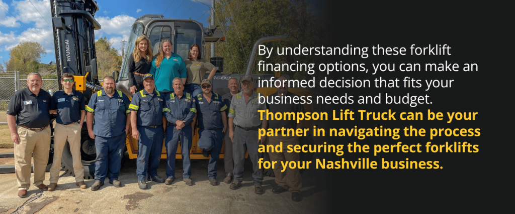 Forklift Financing Options in Tennessee | Thompson Lift Truck