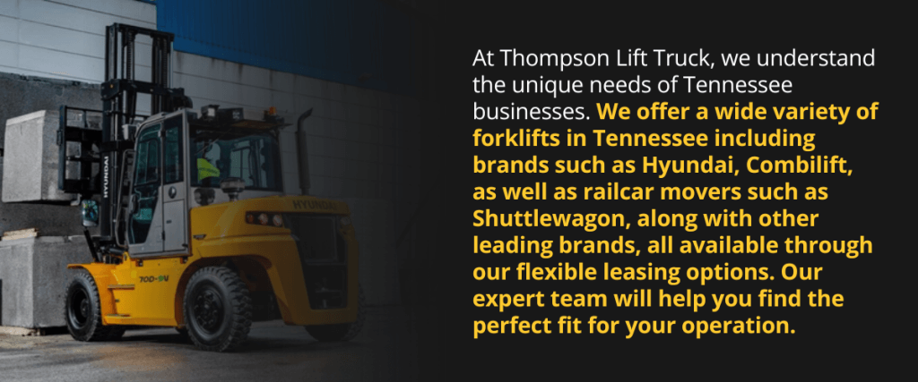 Benefits of Leasing Forklifts in Tennessee