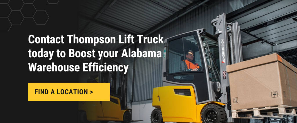 Learn how to optimize your Alabama warehouse with Thompson Lift Truck