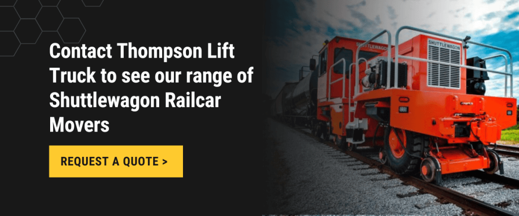 Contact Thompson Lift Truck to see our range of Shuttlewagon Railcar Movers