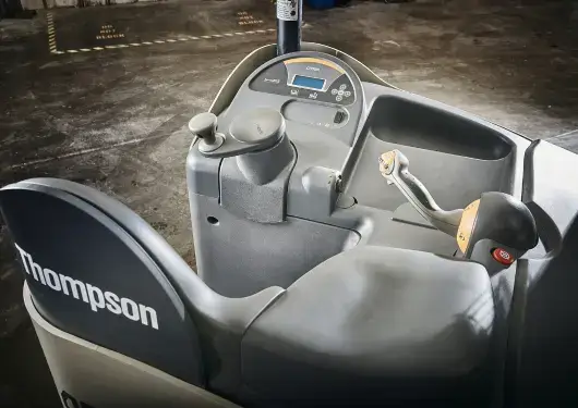 Thompson Lift Truck forklift operator controls showing reasons to rent a forklift for short-term or seasonal jobs