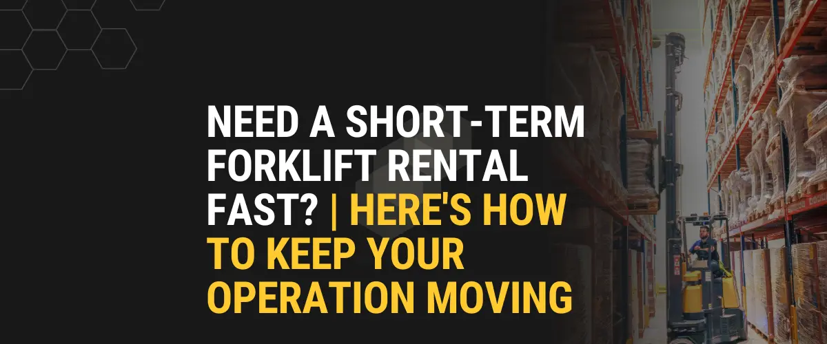 Short-term forklift rental from Thompson Lift Truck helping warehouse operations stay productive.